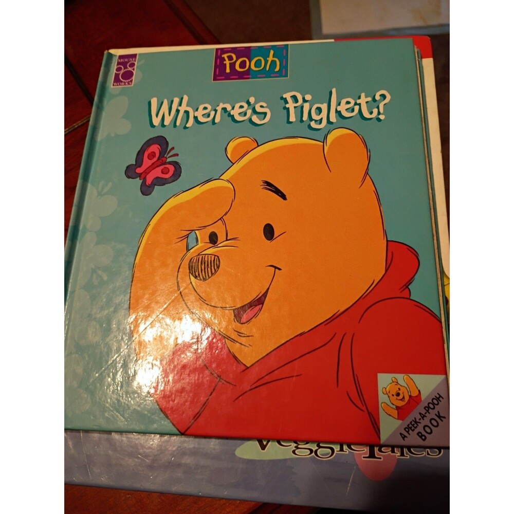 Mouse Works Pooh Where's Piglet Lift A Flap Peek A Pooh HC Hardcover Book 1995